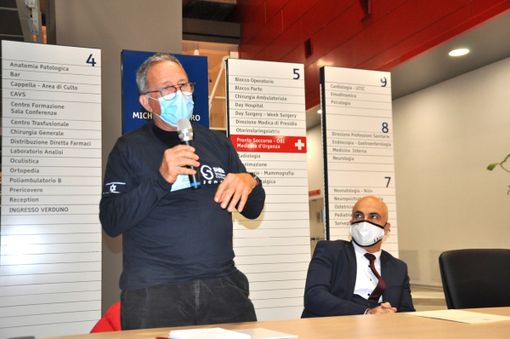 Il capo delegazione Elhanan Bar On, a sinistra, con l’ambasciatore israeliano in Italia Dror Eydar