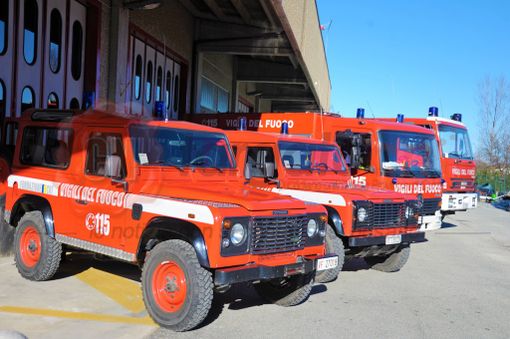 I mezzi in dotazione ai Vigili del fuoco di Barge