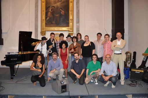 I ragazzi francesi con i slauzzesi a Jazz Session
