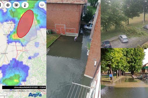 Il fronte temporalesco si abbatte sulla provincia Il fronte temporalesco si abbatte sulla provincia