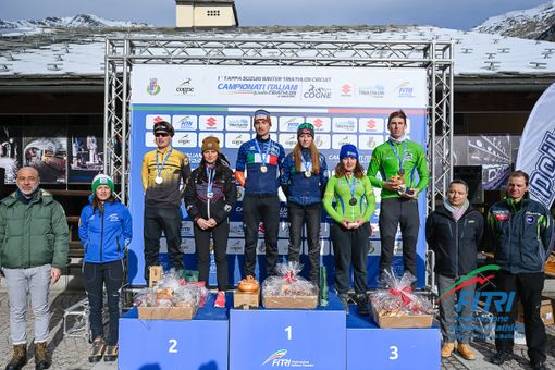 Winter Triathlon a squadre: secondo posto per la frabosana Maddalena Somà