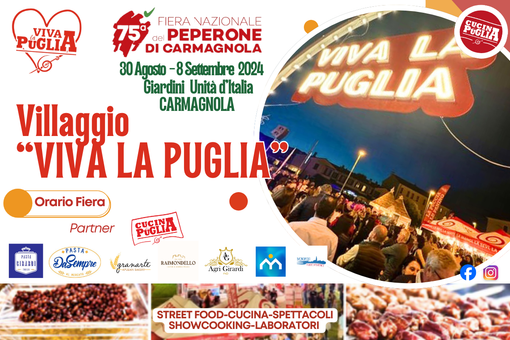 Alla 75esima Fiera Nazionale del Peperone di Carmagnola torna il Villaggio "Viva la Puglia"