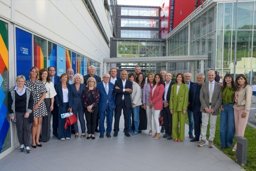 Foto di gruppo per il rinnovato consiglio di amministrazione della Fondazione Ospedale Alba Bra