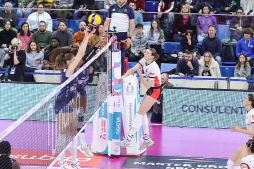 Anna Dodson in azione nel match contro Milano Anna Dodson in azione nel match contro Milano