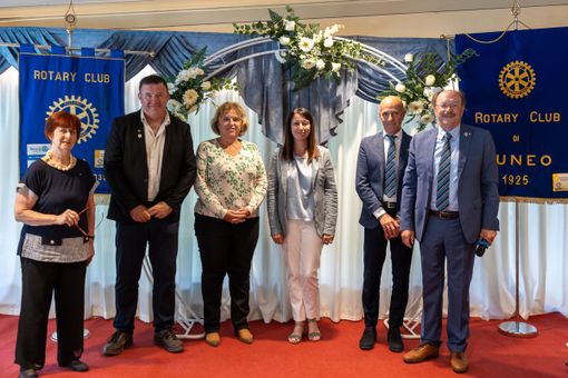 Tutti i presidenti Rotary durante le premiazioni Tutti i presidenti Rotary durante le premiazioni