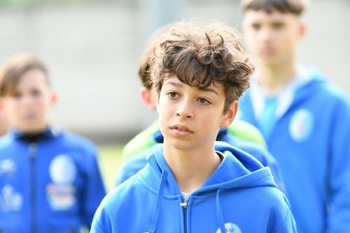 Gabriele, durante il torneo di calcio a Ceva dove ha subito un arresto cardiaco. lo scorso 10 maggio