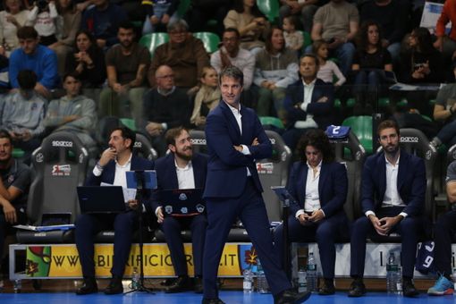 La panchina cuneese nella partita contro Piacenza (Foto Beatrice Bramardi)