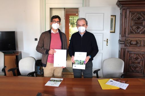 Il sindaco Fogliato (a destra) e l'assessore Demaria