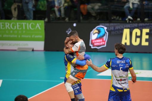 Domenico Cavaccini, la sua gioia dopo la conquista della SuperLega