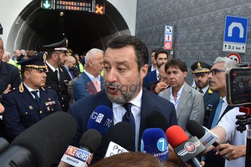 Matteo Salvini all'apertura del tunnel di Tenda, nel giugno scorso Matteo Salvini all'apertura del tunnel di Tenda, nel giugno scorso