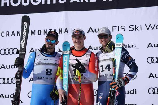 Il podio di Crans Montana Il podio di Crans Montana