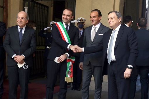 Cirio e Lo Russo col presidente Mario Draghi