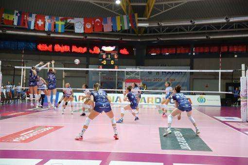 Una immagine del match tra Olbia e Mondovì (foto sito Legavolleyfemminile)
