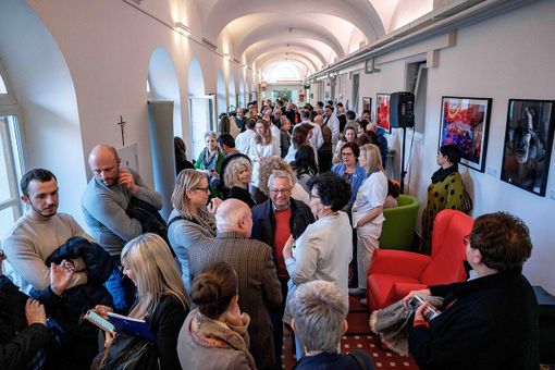 L'inaugurazione della mostra all'ospedale di Savigliano
