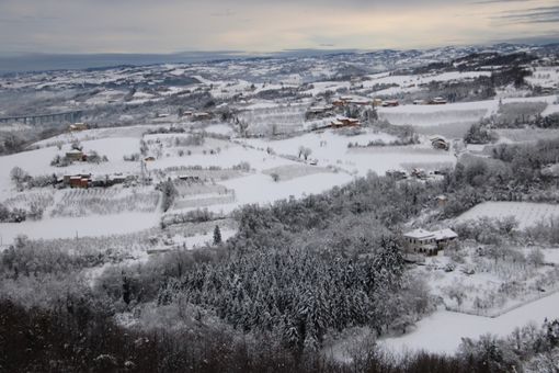Le campagne monregalesi dopo la nevicata di ieri