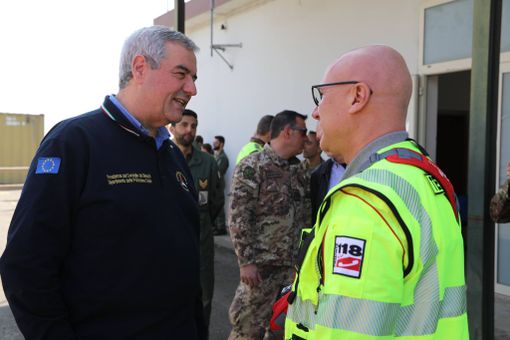 Angelo Borrelli incontra e saluta gli operatori dell'EMT della Regione Piemonte