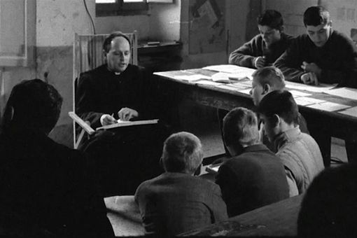 La scuola di don Milani a Barbiana- Foto storica di repertorio