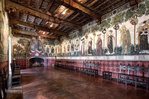 Il salone baronale al Castello della Manta