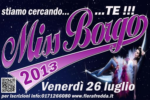 Aperte le iscrizione a Miss Borgo 2013