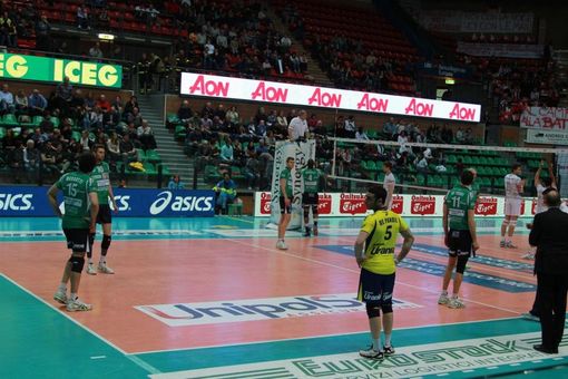 Uno scorcio del PalaBreBanca di domenica pomeriggio