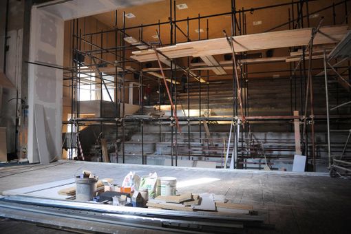 Lavori in corso al "Politeama Civico" di Saluzzo