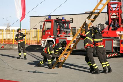 I vigili del fuoco celebrano Santa Barbara nella sede del "secondo comando", l'ex Caserma Fiore a Borgo San Dalmazzo