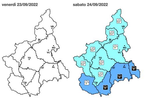 Temporali e rovesci diffusi: sabato da allerta gialla nelle valli Tanaro, Belbo, Bormida e Scrivia