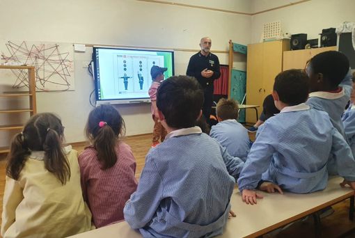 L'incontro con i bambini dell'asilo di Peveragno