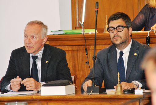 Il vicesindaco Fracno Demaria ed il sindaco Mauro Calderoni
