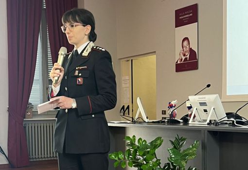 Il capitano Francesca Borelli, Comandante della Compagnia dei Carabinieri di Mondovì