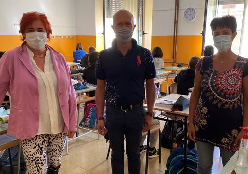 Venasca, anche il sindaco Dovetta a scuola