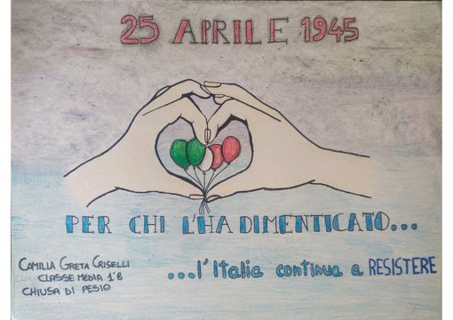 A Chiusa Pesio gli studenti delle scuole medie e delle elementari ricordano il 25 aprile A Chiusa Pesio gli studenti delle scuole medie e delle elementari ricordano il 25 aprile