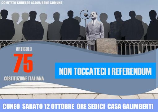 Il popolo dell’acqua torna a mobilitarsi in tutto il Paese: domani presidio a Cuneo presso Casa Galimberti