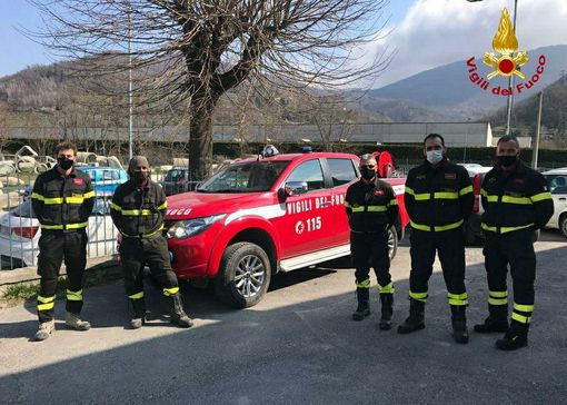 Garessio: i Vigili del Fuoco collaborano nella gestione delle vaccinazioni