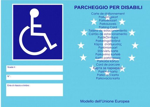 Alba: nuovo contrassegno europeo per il transito e la sosta per persone disabili Alba: nuovo contrassegno europeo per il transito e la sosta per persone disabili