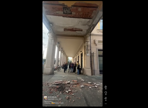 Un frame del video pubblicato da Nadia Boido sul gruppo Facebook "Sei di Alba se…"