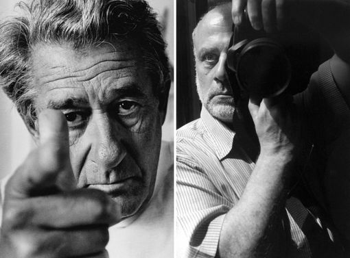 A sinistra: Helmut Newton. Self-Portrait at home, Monte Carlo 1993 © Helmut Newton Foundation. A destra: Ferdinando Scianna, 1998 © Ferdinando Scianna A sinistra: Helmut Newton. Self-Portrait at home, Monte Carlo 1993 © Helmut Newton Foundation. A destra: Ferdinando Scianna, 1998 © Ferdinando Scianna