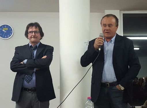 Nella foto, da sinistra, il sindaco uscente Claudio Ambrogio e Piero Marengo, potenziale sfidante