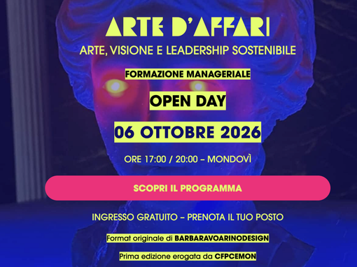 "Arte d’Affari” il nuovo format di Barbara Voarino Design al CFP CeMon "Arte d’Affari” il nuovo format di Barbara Voarino Design al CFP CeMon