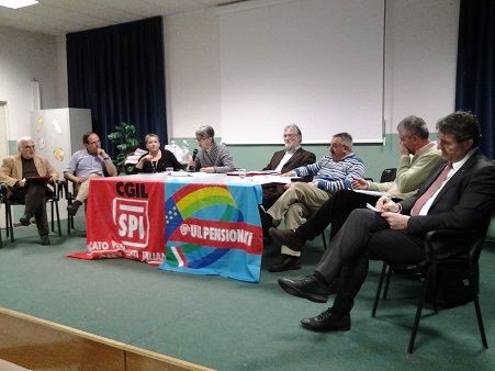 Un confronto tra i candidati in corsa alle prossime elezioni organizzato dalle segreterie provinciali di SPI Cgil e UILP Uil