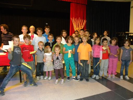 La premiazione die bimbi partecipanti a Ormea in fiore