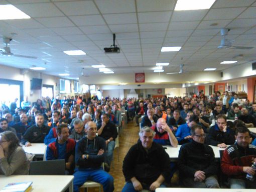 Storica partecipazione all'assemblea dell'Alstom di Savigliano