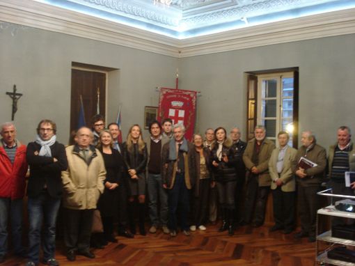 I partecipanti all'incontro di Barge