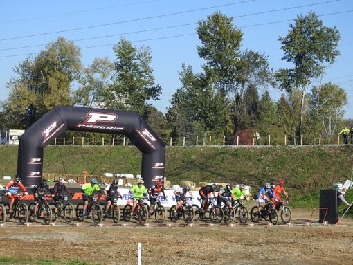 La partenza della gara di Campionato Italiano