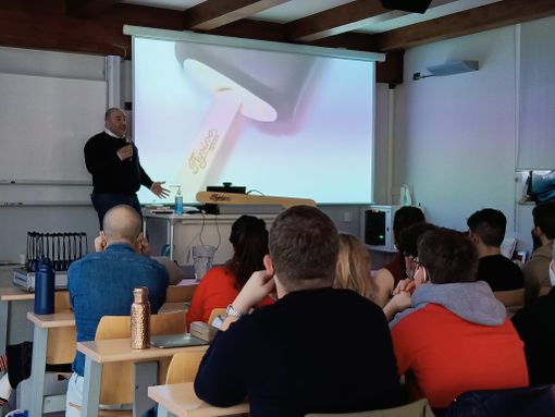 Alberto Mangiantini, amministratore delegato di Gelati Pepino 1884 Spa, incontra gli sutdenti dell'Unisg