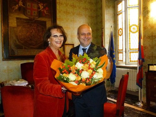 Maurizio Marello con Claudia Cardinale Maurizio Marello con Claudia Cardinale