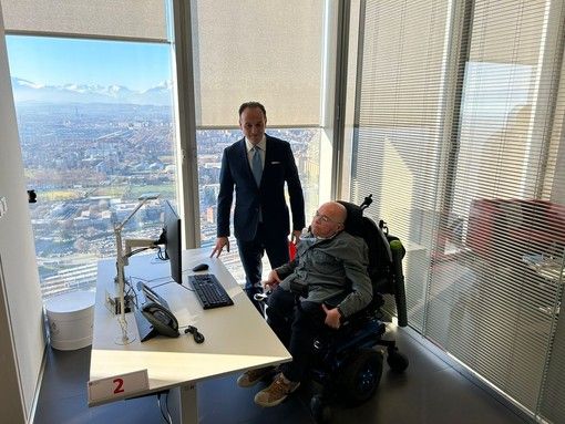 Max lunedì scorso con il presidente Cirio nel suo ufficio in Regione Max lunedì scorso con il presidente Cirio nel suo ufficio in Regione