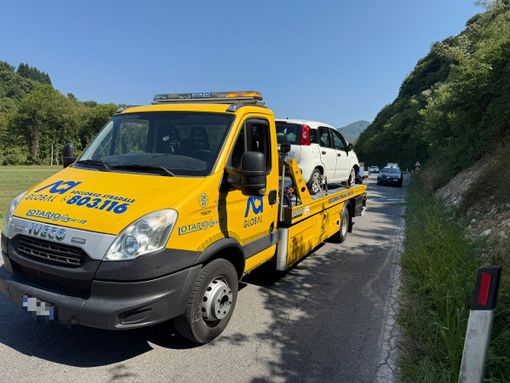 L'auto recuperato dopo l'incidente