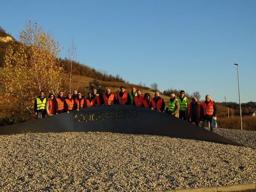 Inaugurato il nuovo allestimento della rotonda tra la sp 12 e la sp 661 nel comune di Novello