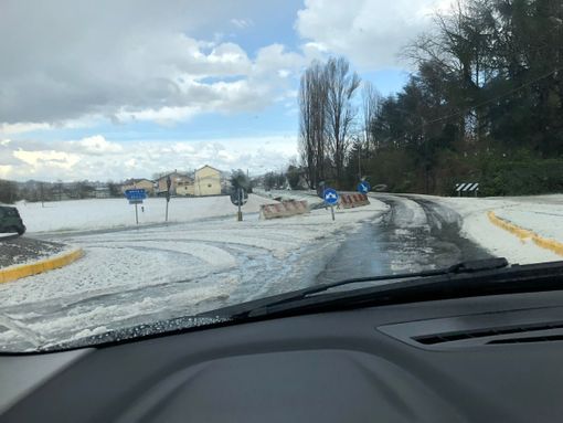 La grandinata nella zona di Bra La grandinata nella zona di Bra